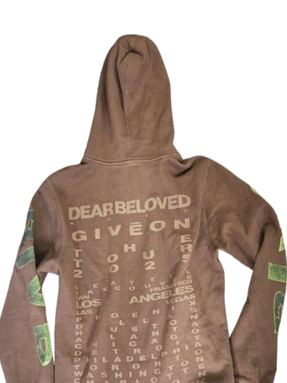 Giveon "Dear Beloved" Brown Graphic Tour Hoodie Sz Large - Picture 4 of 11